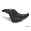 LUIMOTO (Hex-Diamond) Rider Seat Covers for the HARLEY DAVIDSON Fat Bob (2018+)